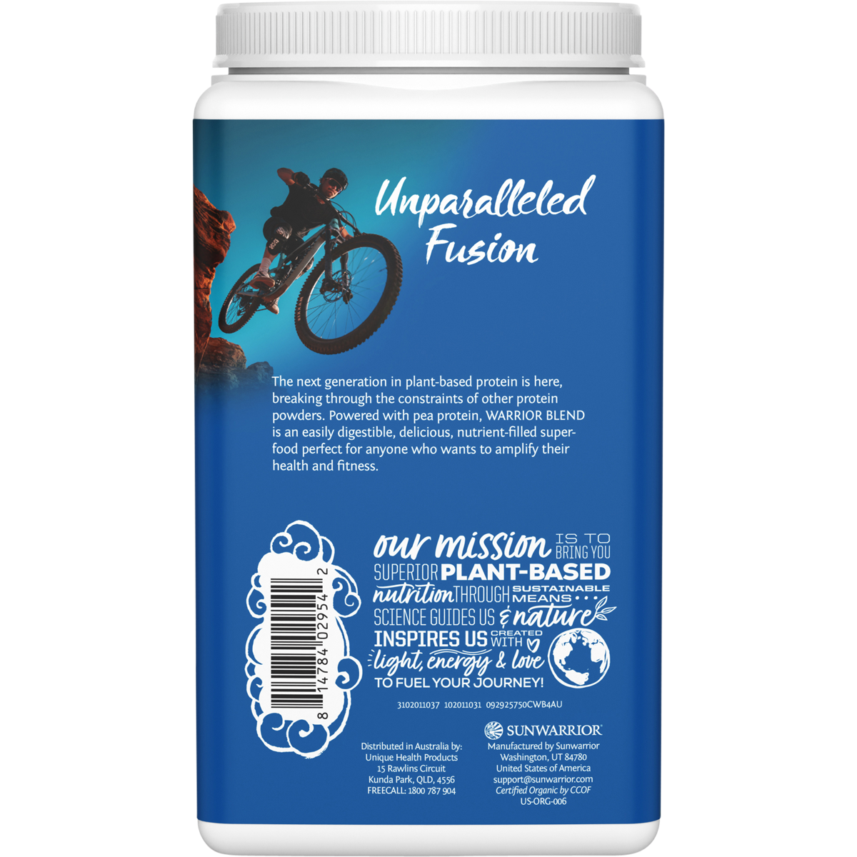Sunwarrior Protein Powder Warrior Blend Chocolate 750g