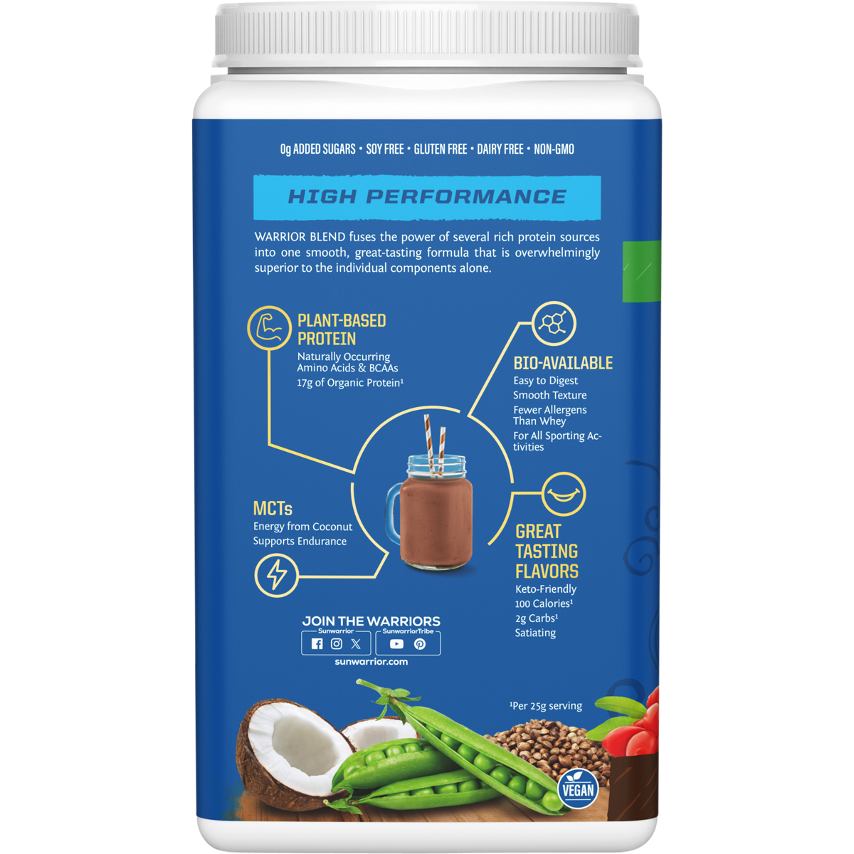 Sunwarrior Protein Powder Warrior Blend Chocolate 750g