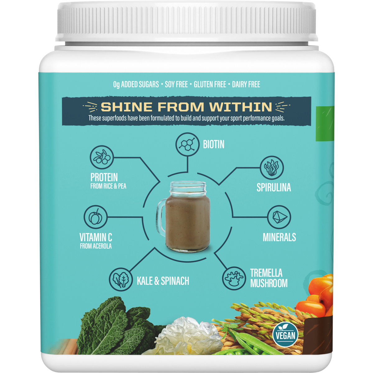 Sunwarrior Collagen Building Protein Peptides Chocolate Fudge 500g