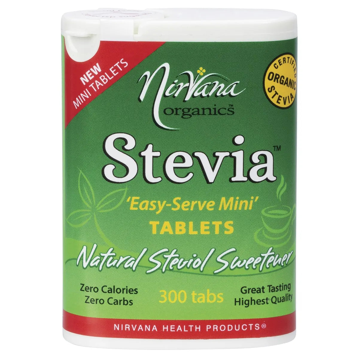 NIRVANA ORGANICS Stevia Mini Tablets 300 Tabs - Cutprice Online