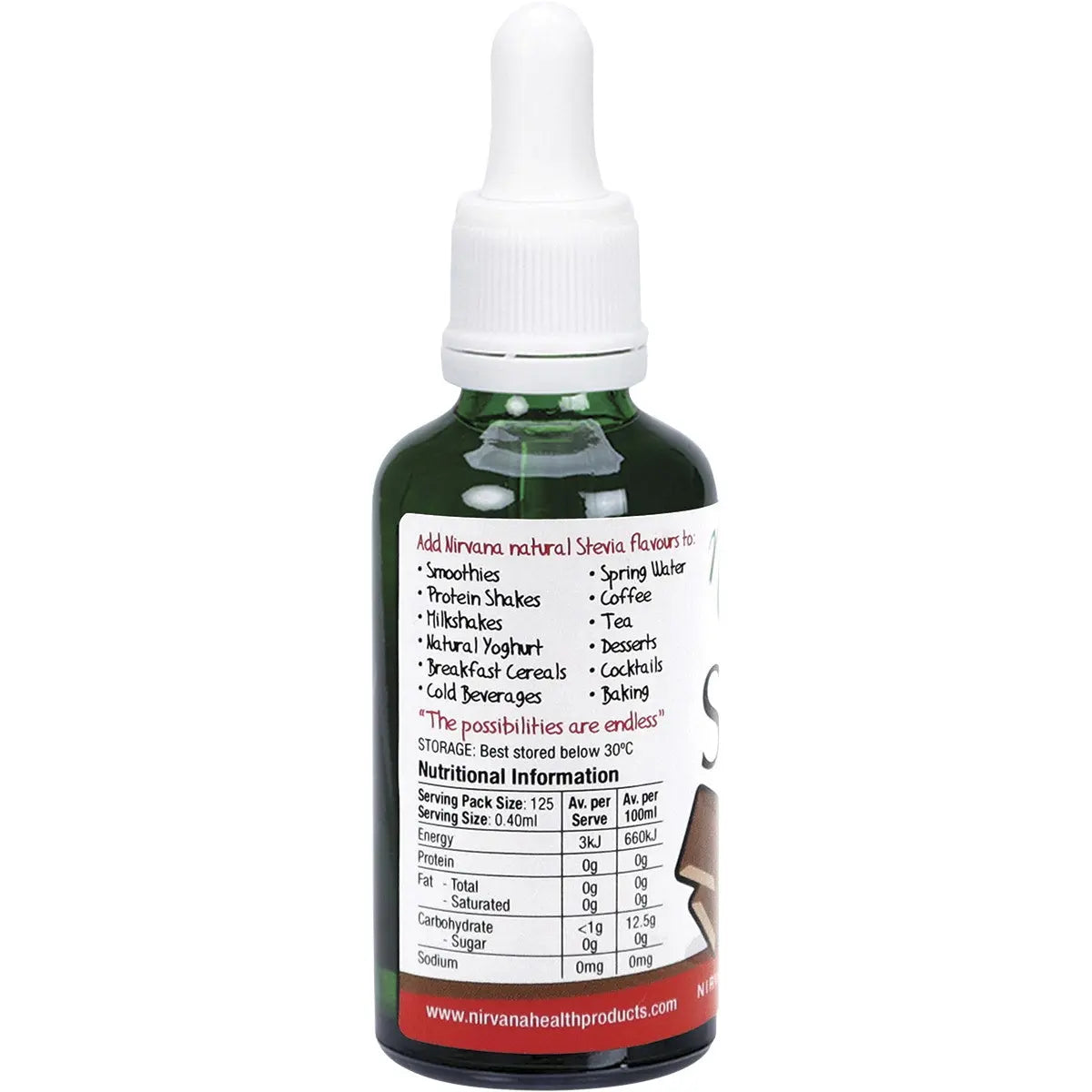 NIRVANA ORGANICS Liquid Stevia Chocolate - 50ml NIRVANA