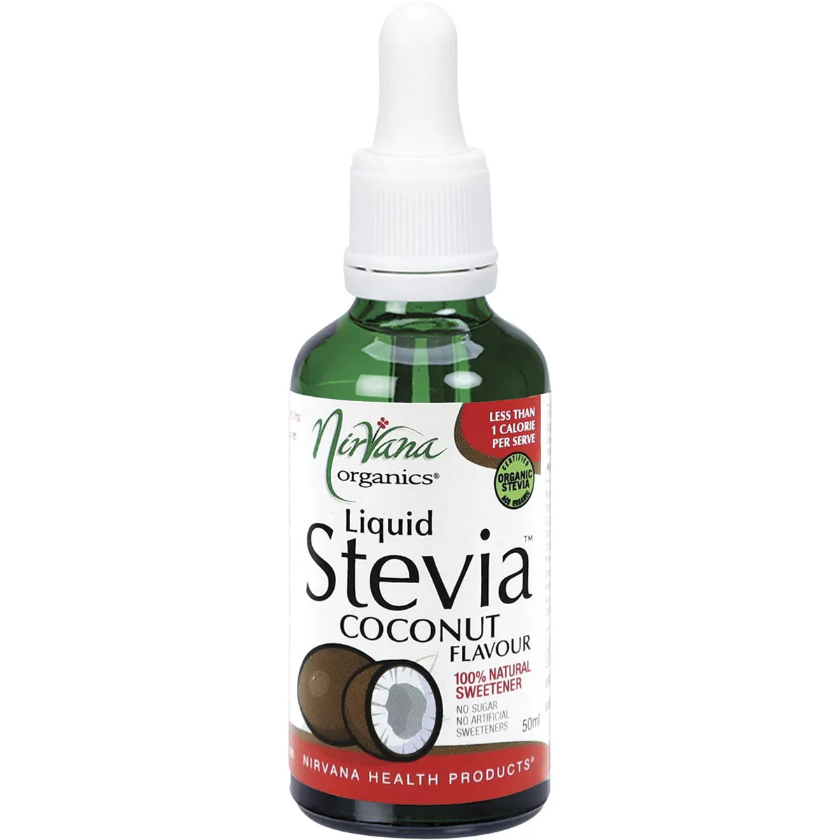 NIRVANA ORGANICS Liquid Stevia Coconut 50ml - Cutprice Online