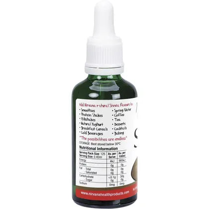 NIRVANA ORGANICS Liquid Stevia Coconut 50ml - Cutprice Online