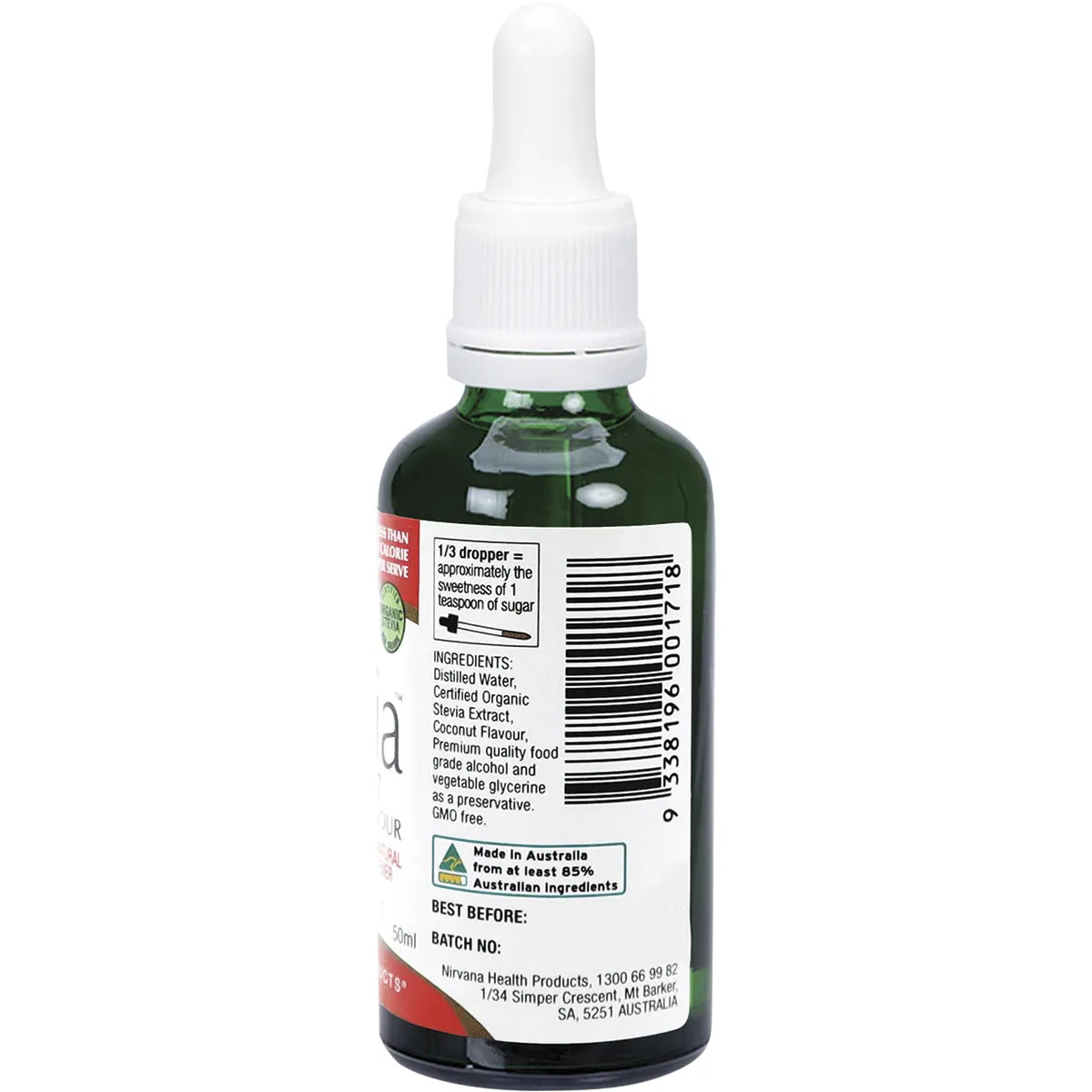 NIRVANA ORGANICS Liquid Stevia Coconut 50ml - Cutprice Online