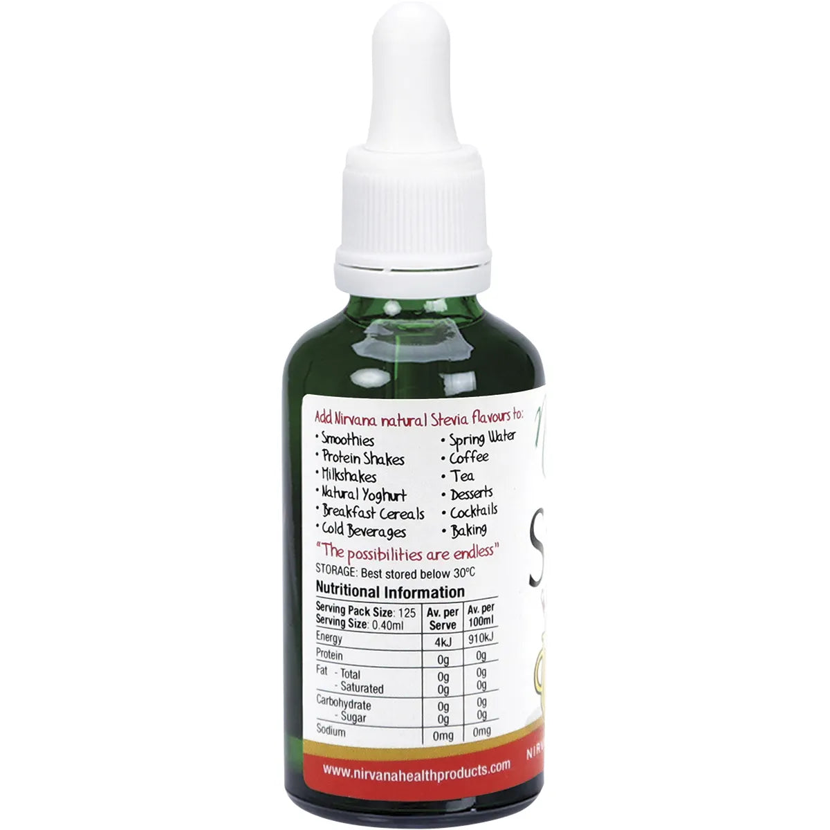 NIRVANA ORGANICS Liquid Stevia Ginger Ale 50ml - Cutprice Online