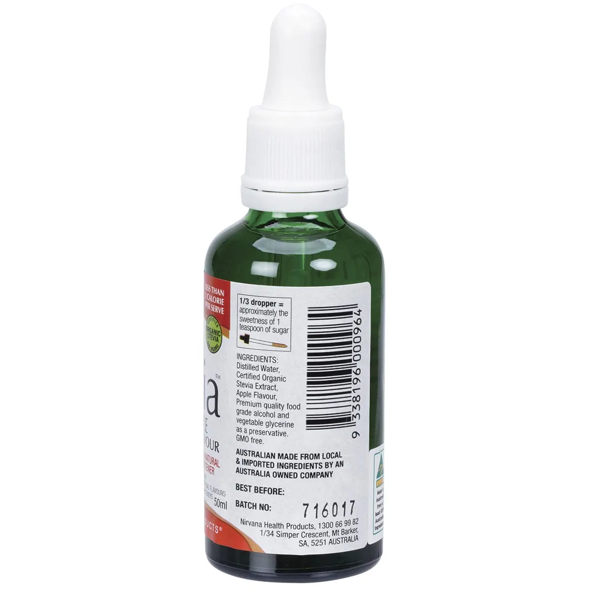 NIRVANA ORGANICS Liquid Stevia Apple 50ml - Cutprice Online
