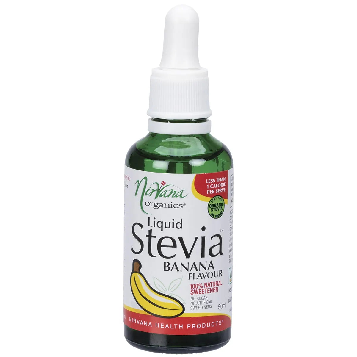 NIRVANA ORGANICS Liquid Stevia Banana 50ml - Cutprice Online