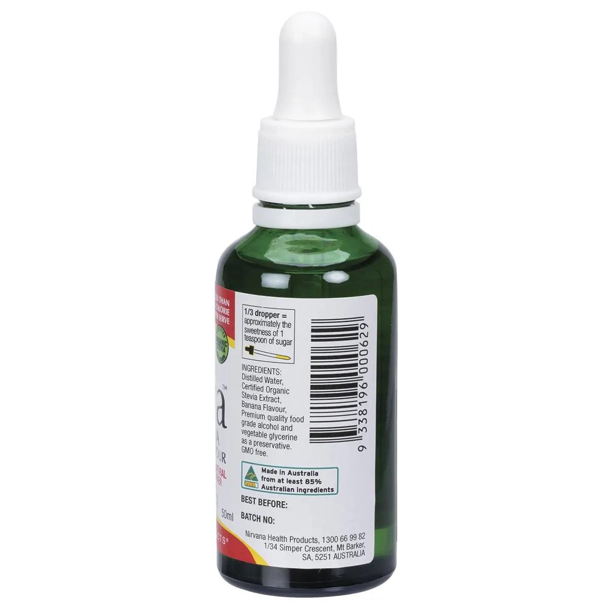 NIRVANA ORGANICS Liquid Stevia Banana 50ml - Cutprice Online