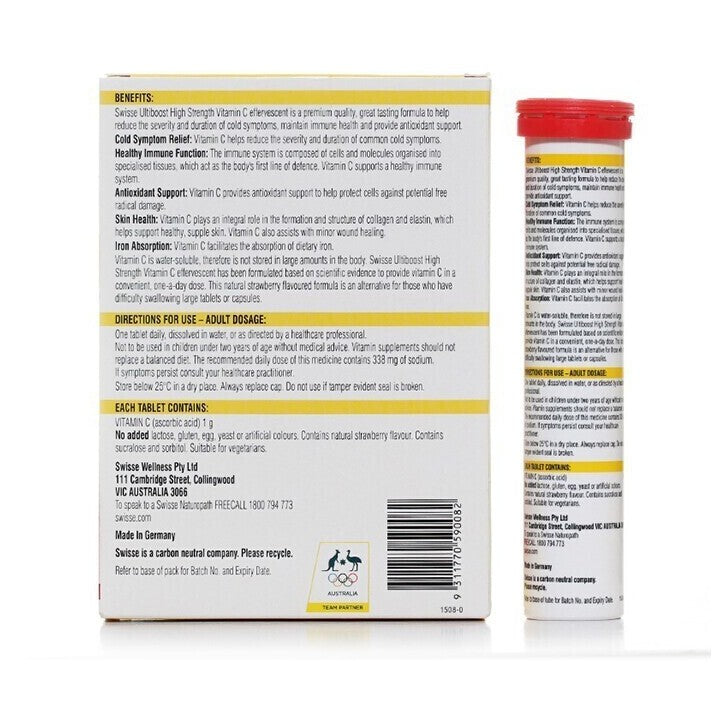 Swisse Ultiboost High Strength Vitamin C Effervescence 60 Tablets
