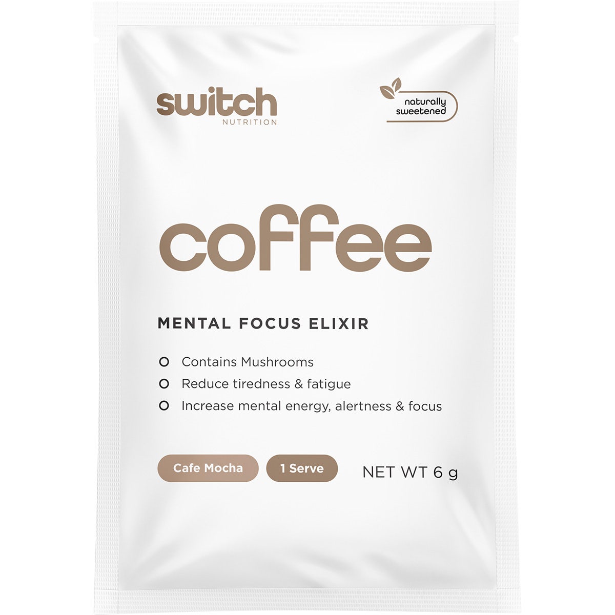 Switch Nutrition Coffee Mental Focus Elixir Cafe Mocha 25pk - Cutprice Online