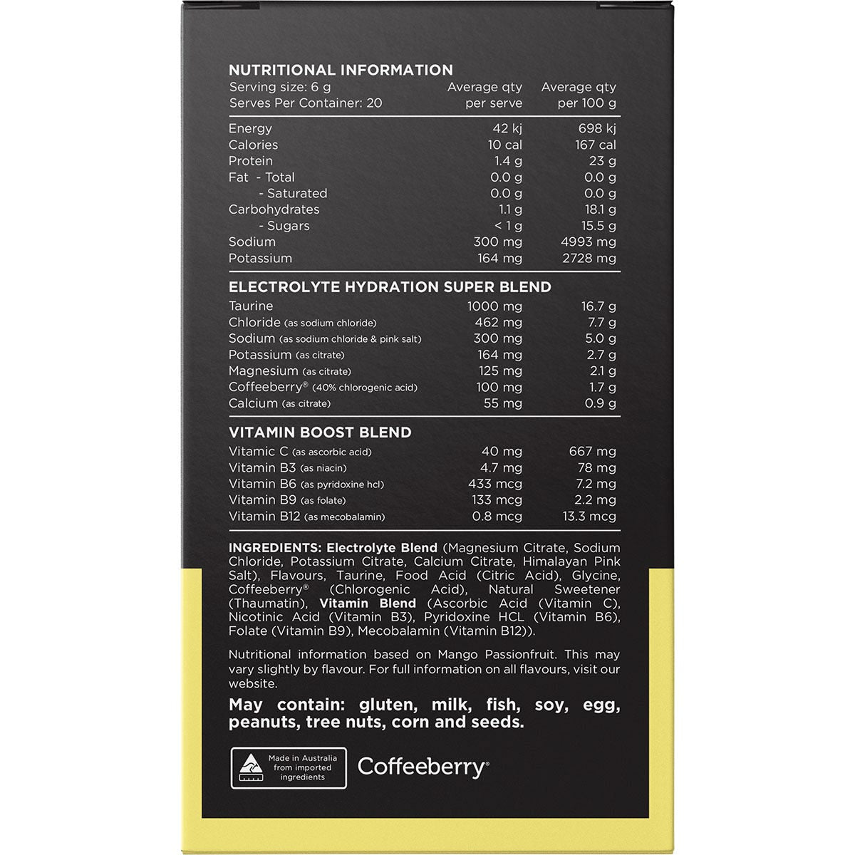 Switch Nutrition Hydrate Electrolytes No Added Sugar Assorted Flavours 20x6g Switch Nutrition