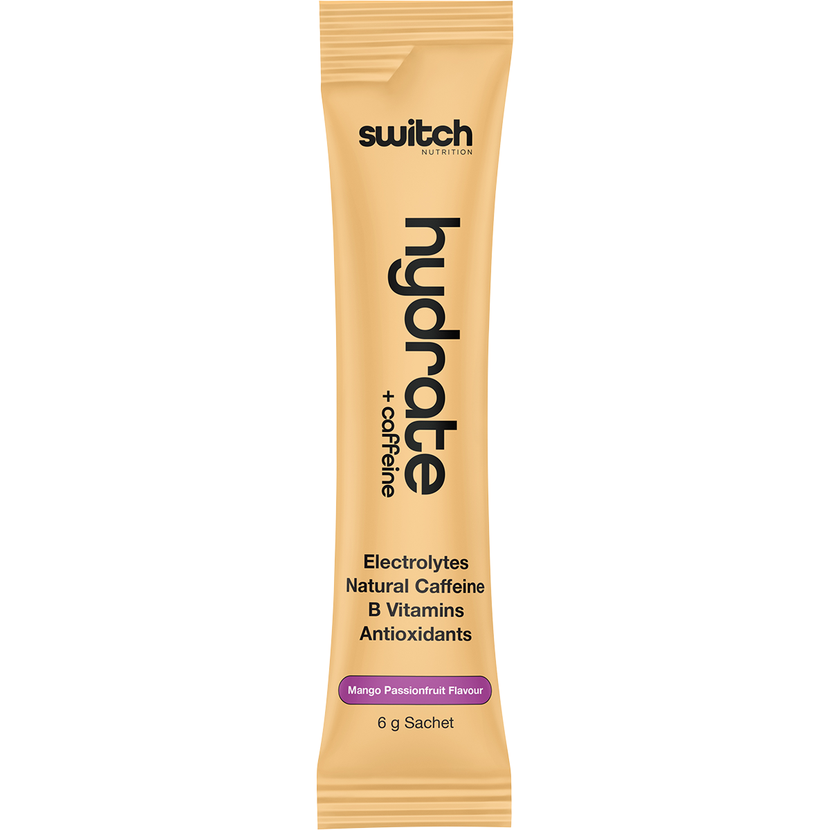 Switch Nutrition Hydrate + Caffeine Sachets Mango Passionfruit 6g x 20 Pack
