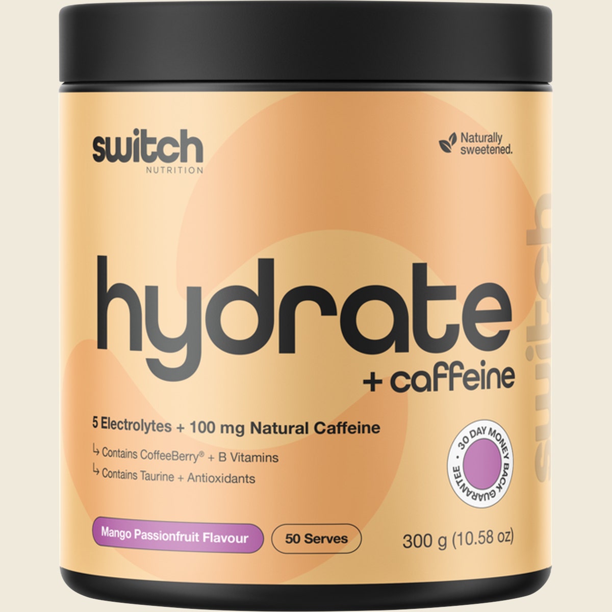 Switch Nutrition Hydrate + Caffeine Mango Passionfruit 300g