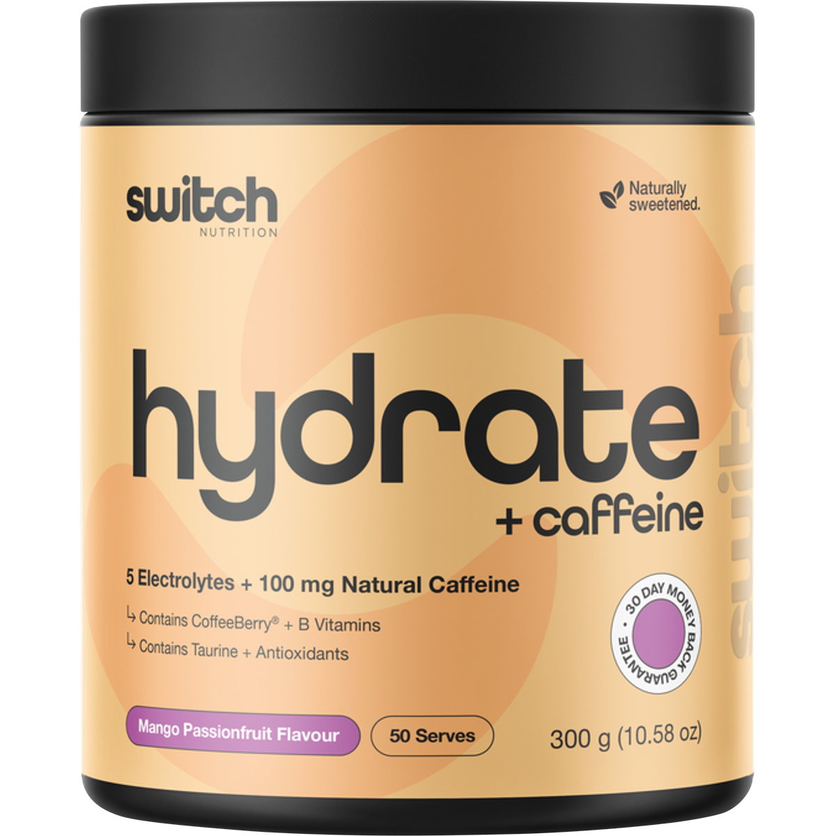 Switch Nutrition Hydrate + Caffeine Mango Passionfruit 300g