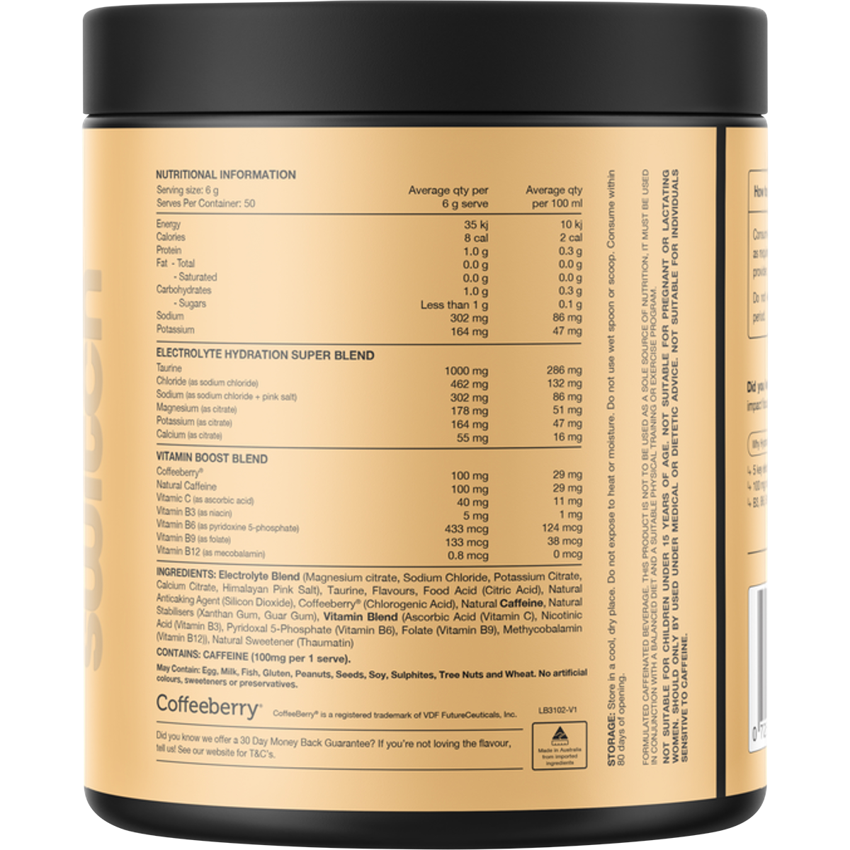 Switch Nutrition Hydrate + Caffeine Mango Passionfruit 300g