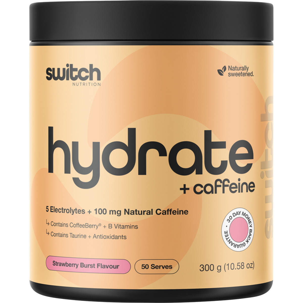 Switch Nutrition Hydrate + Caffeine Strawberry Burst 300g