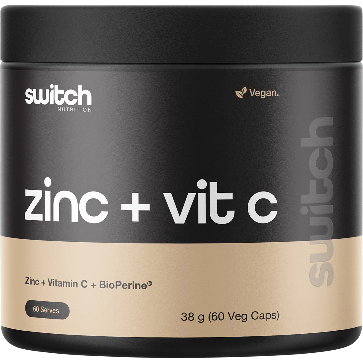 Switch Nutrition Zinc + Vitamin C 60 Caps - Cutprice Online