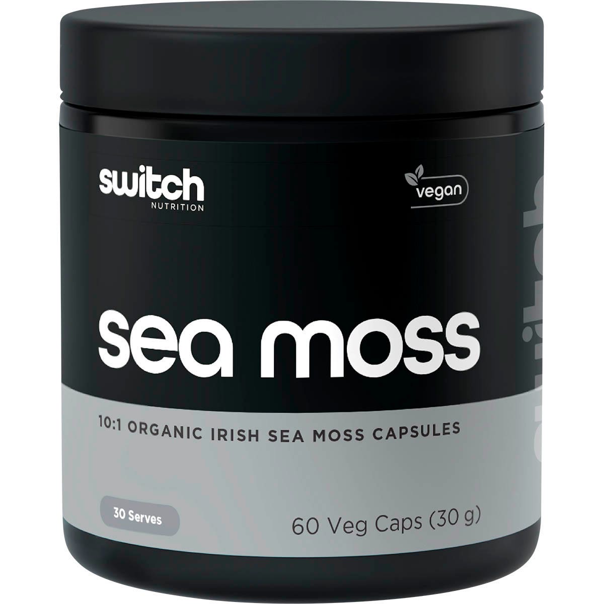 SWITCH NUTRITION Sea Moss 10:1 Organic Irish Sea Moss Capsules 60 Caps - Cutprice Online