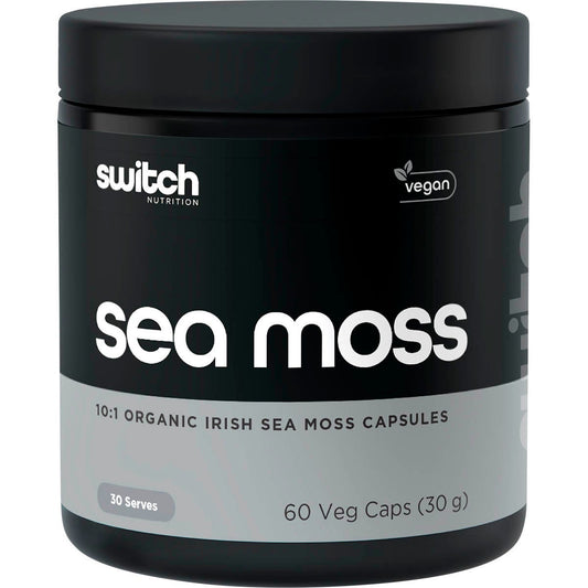 SWITCH NUTRITION Sea Moss 10:1 Organic Irish Sea Moss Capsules 60 Caps - Cutprice Online