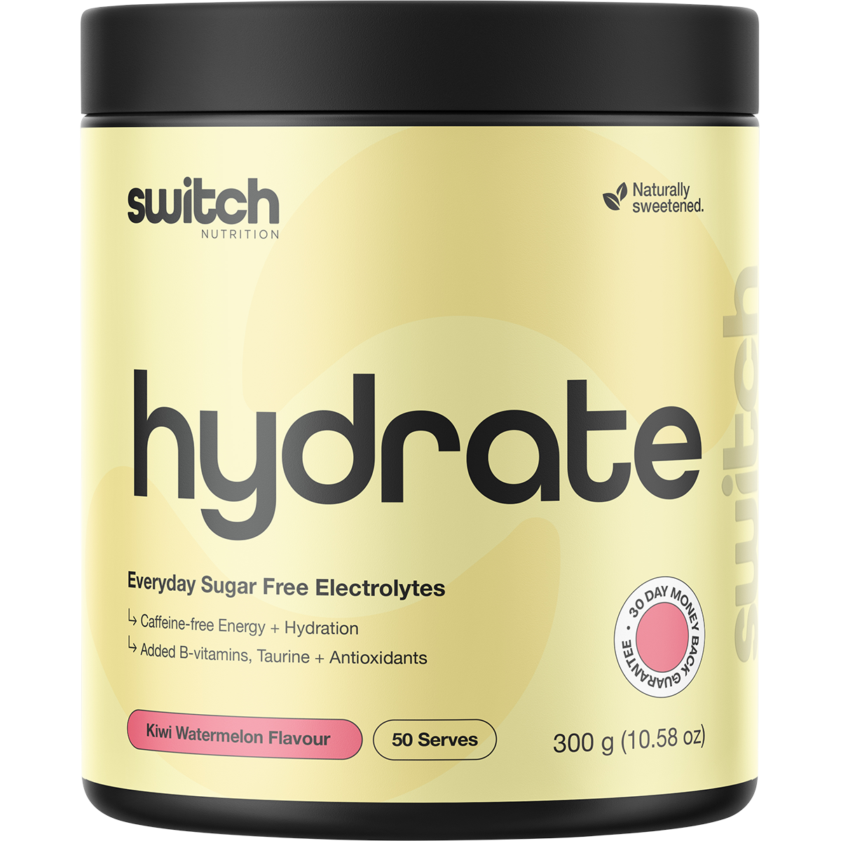 Switch Nutrition Hydrate Everyday Sugar Free Electrolytes Kiwi Watermelon 300g