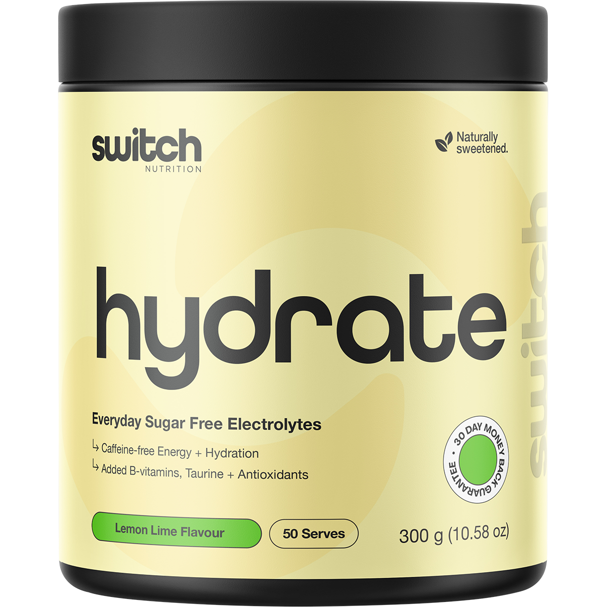 Switch Nutrition Hydrate Everyday Sugar Free Electrolytes Lemon Lime 300g
