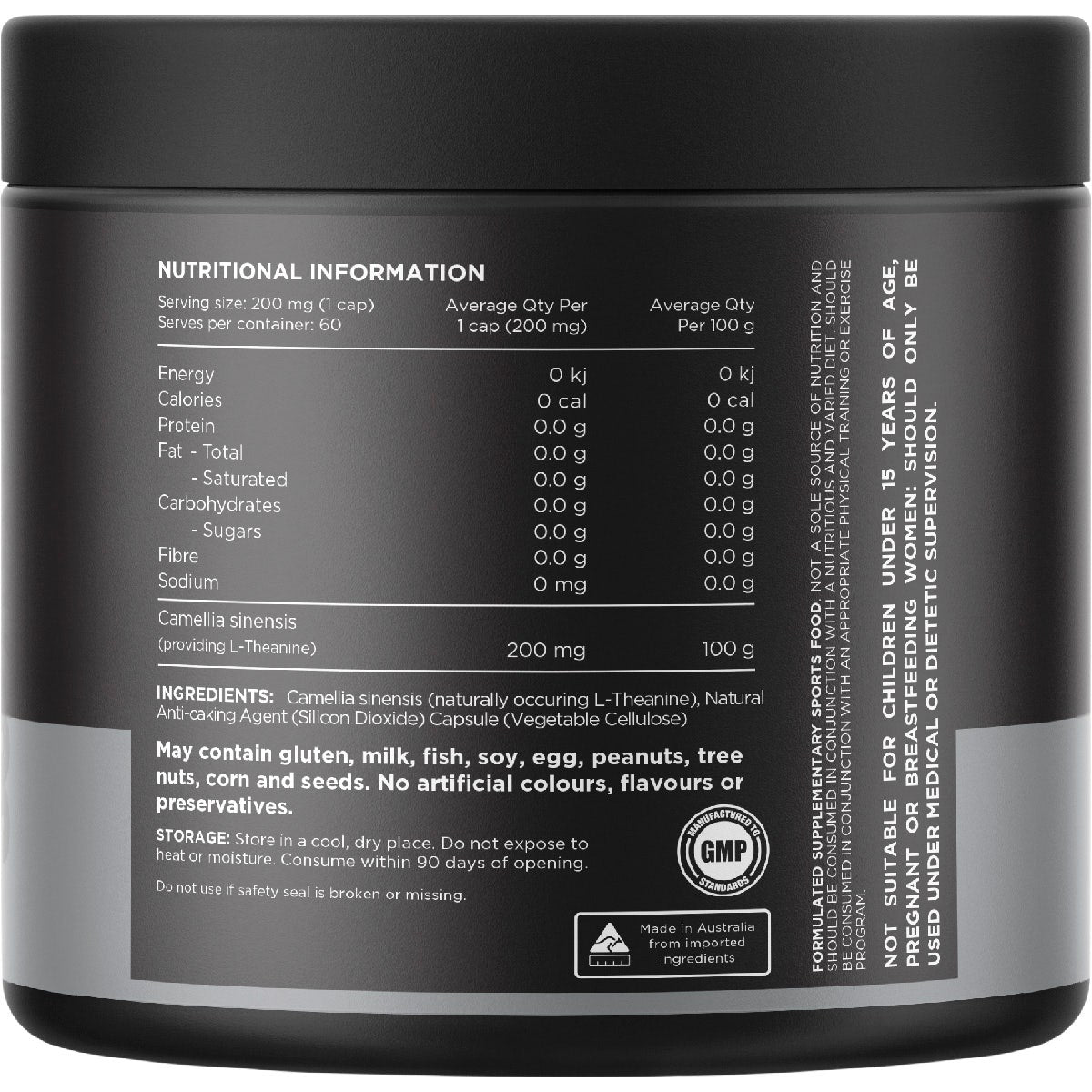 Switch Nutrition L-Theanine From Green Tea 60 Caps - Cutprice Online