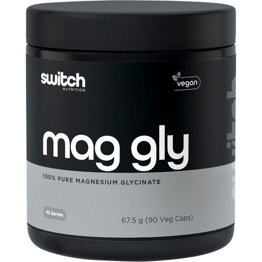 Switch Nutrition Mag Gly 100% Pure Magnesium Glycinate 90 Caps - Cutprice Online