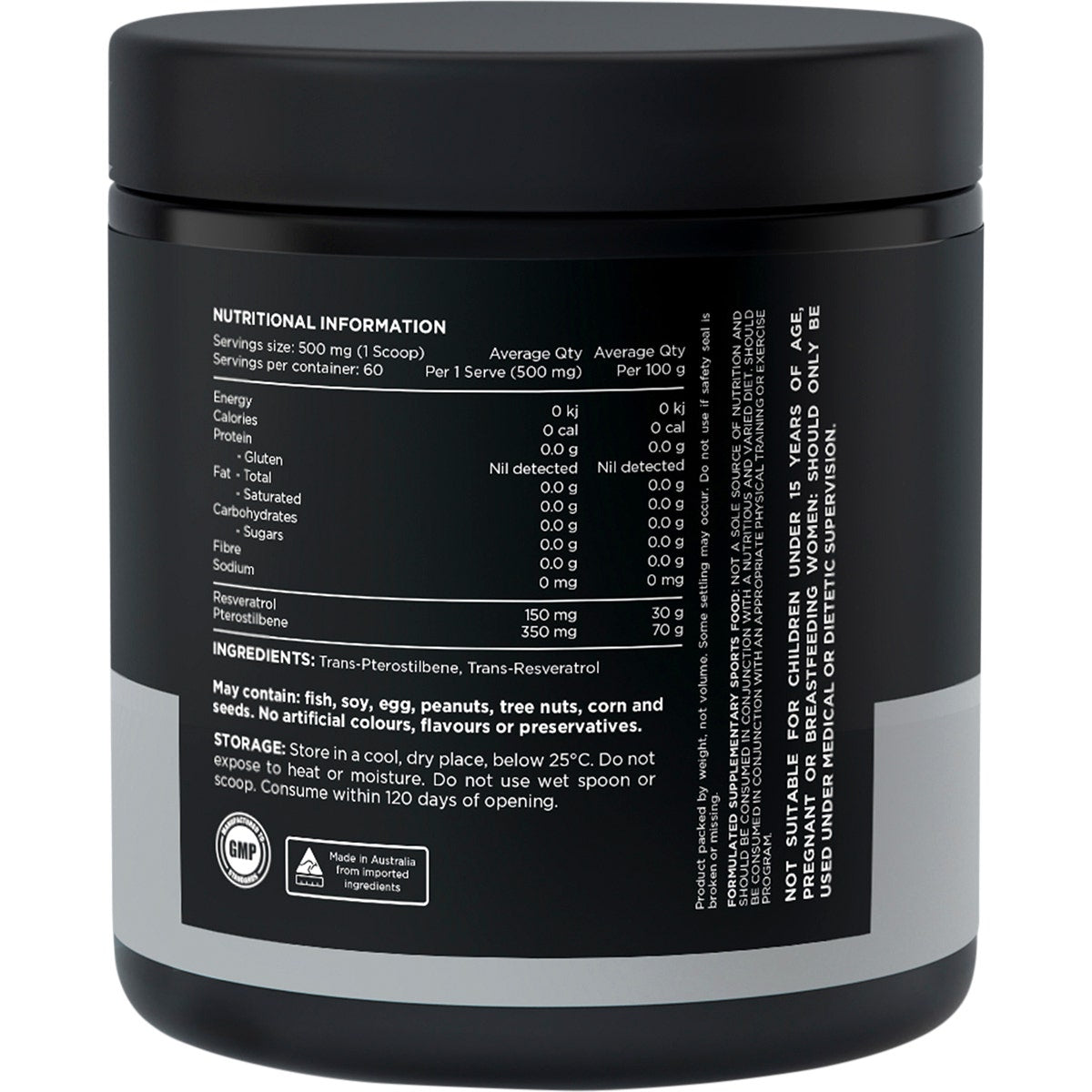 Switch Nutrition Resveratrol + Pterostilbene Unflavoured 30g - Cutprice Online