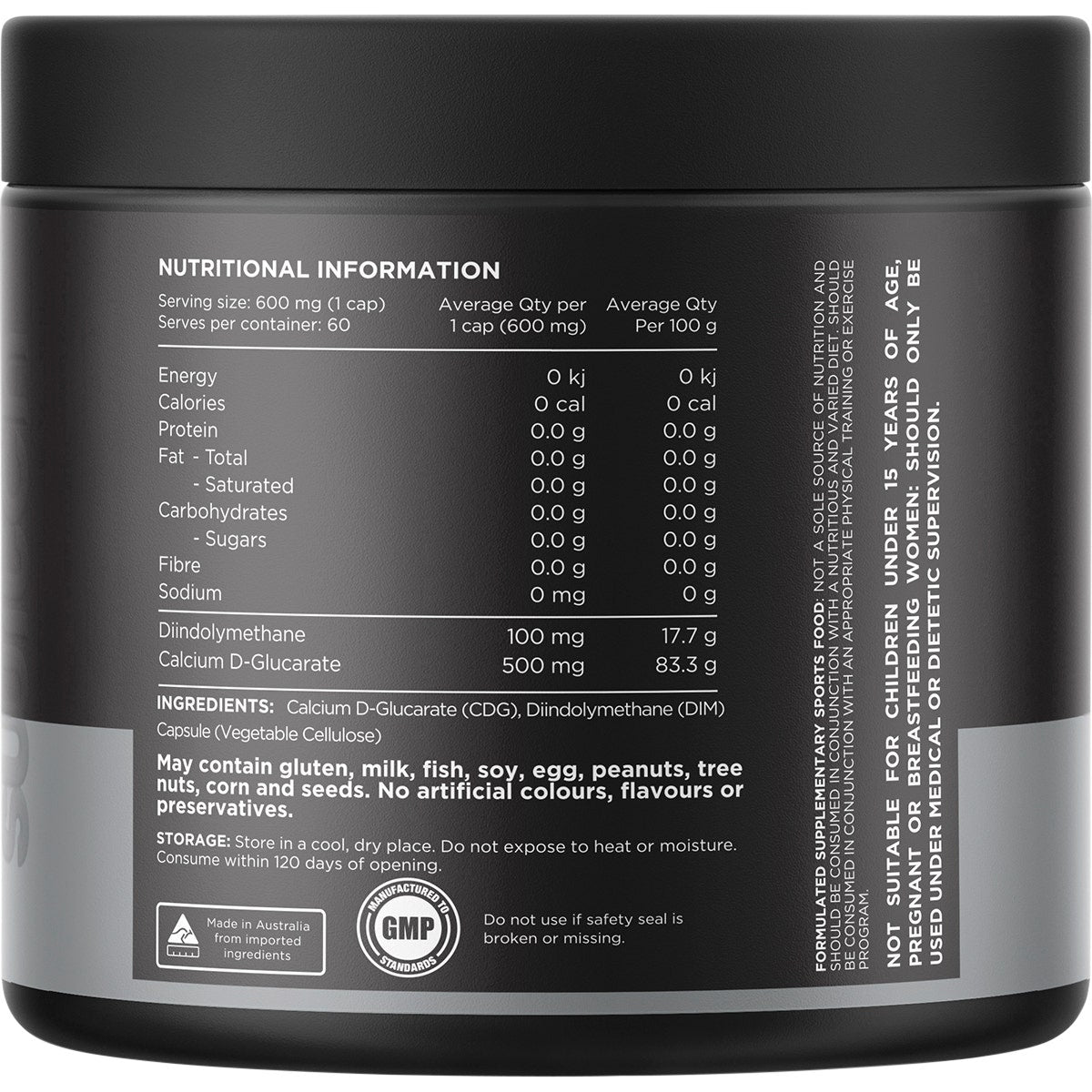 Switch Nutrition DIM+ Diindolylmethane+Calcium D-Glucarate 60 Caps - Cutprice Online