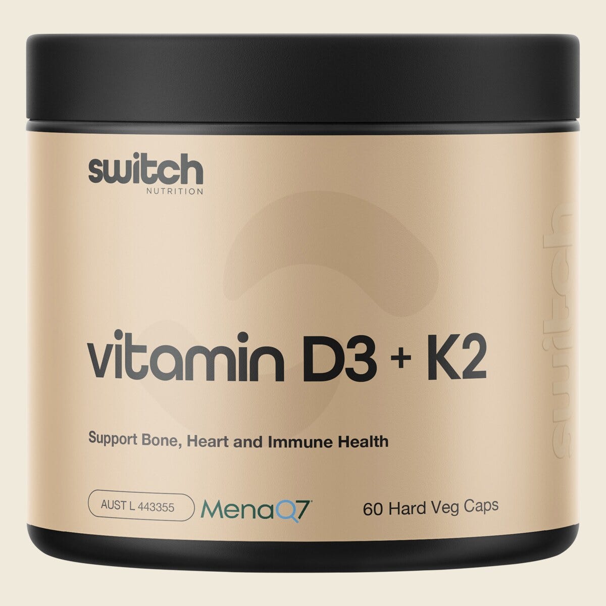 Switch Nutrition Vitamin D3 + K2 60 Caps - Cutprice Online