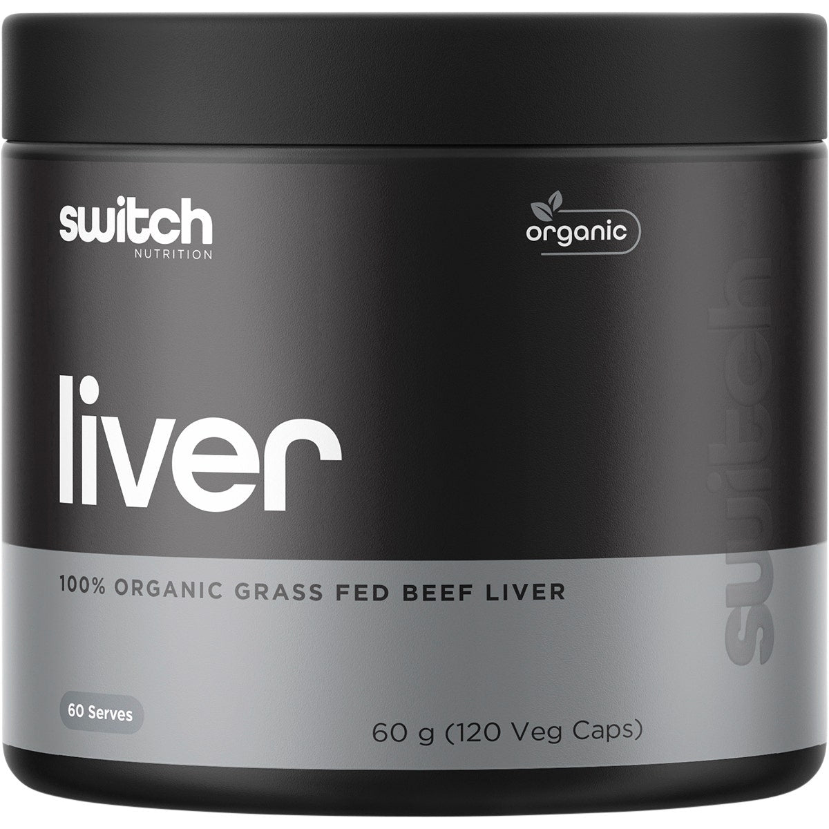 Switch Nutrition Beef Liver 100% Organic Grass Fed 120 Caps - Cutprice Online