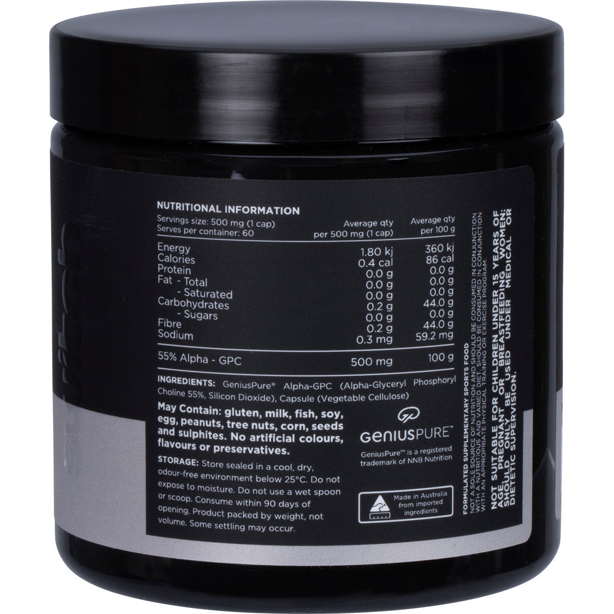 Switch Nutrition Alpha Gpc L-alpha Glycerylphosphorylcholine 60 Caps - Cutprice Online