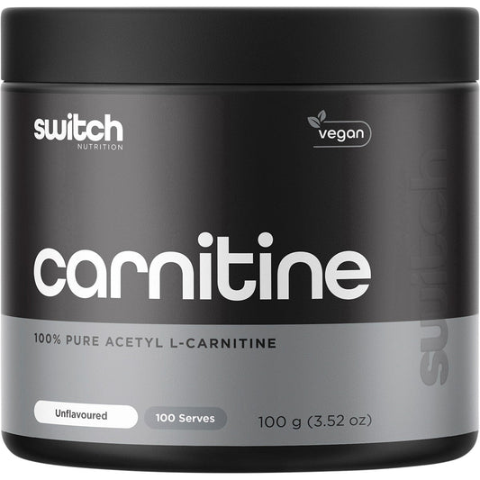 Switch Nutrition Carnitine 100% Pure Acetyl L-carnitine Unflavoured 100g - Cutprice Online