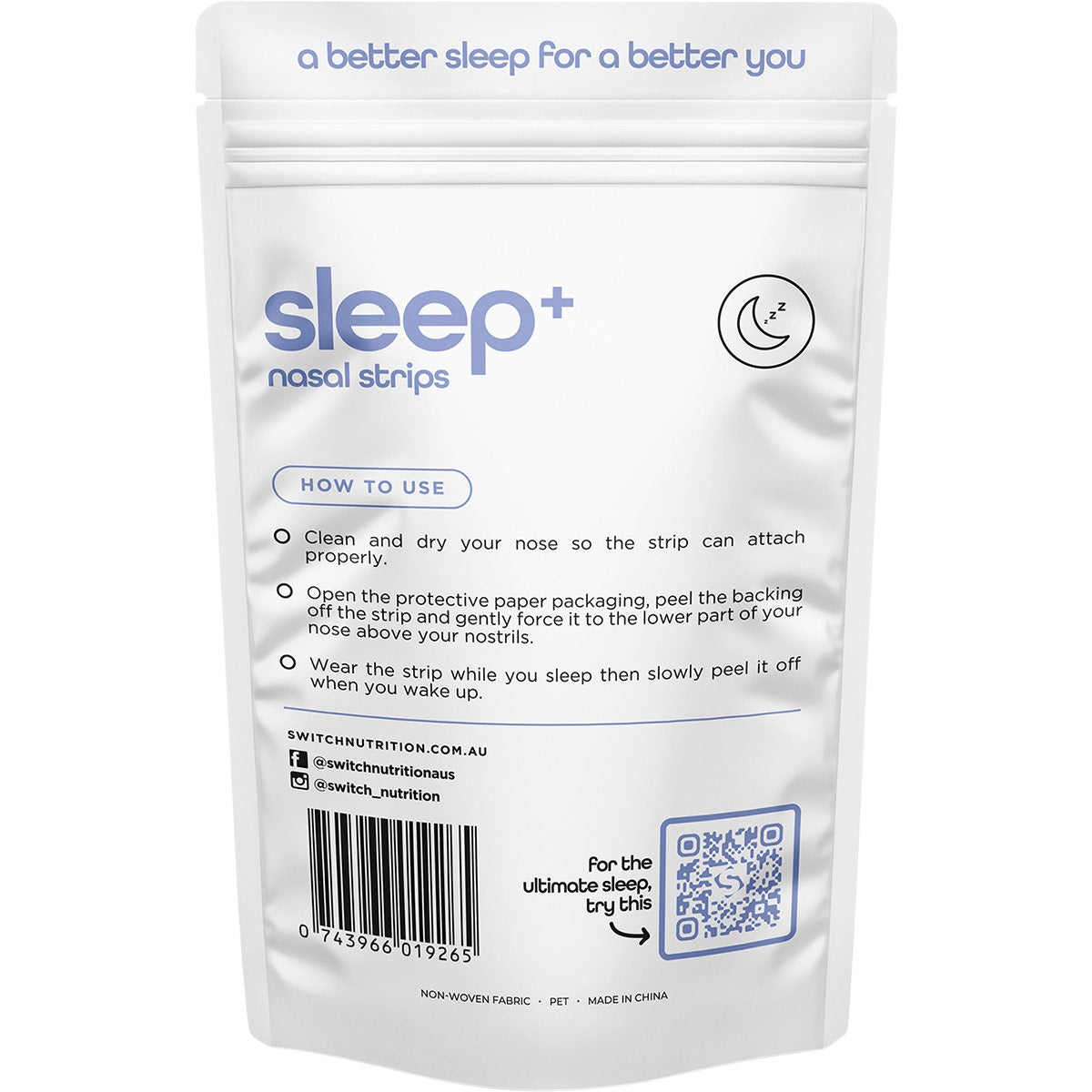 Switch Nutrition Sleep+ Nasal Strips 30pk - Cutprice Online