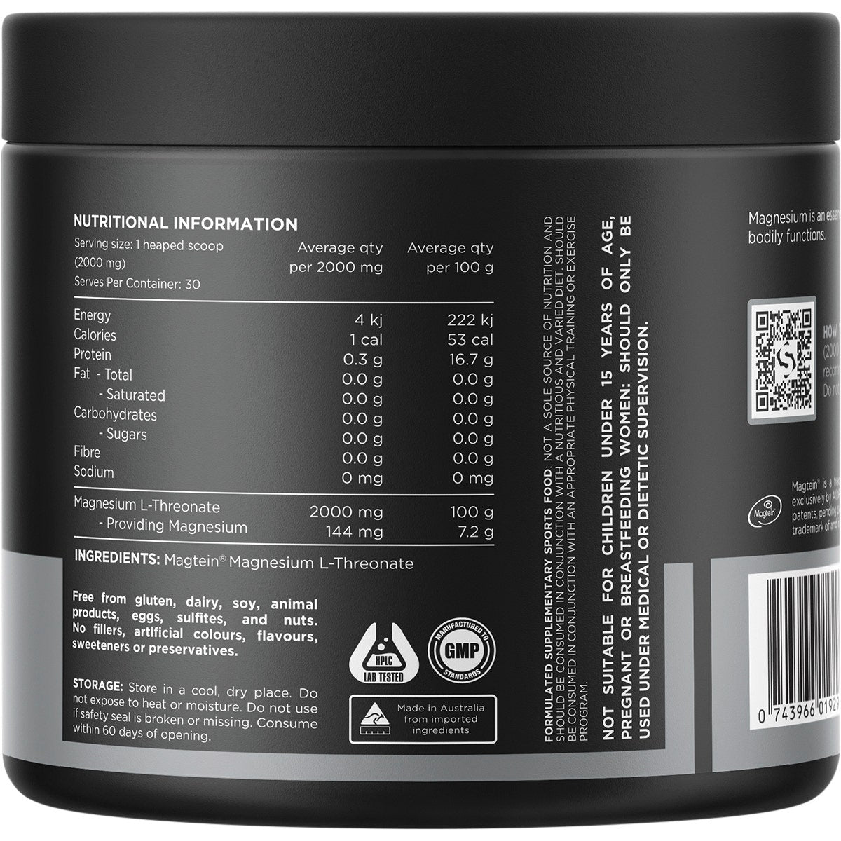 Switch Nutrition Mag3 100% Pure Magnesium L-threonate 60g - Cutprice Online