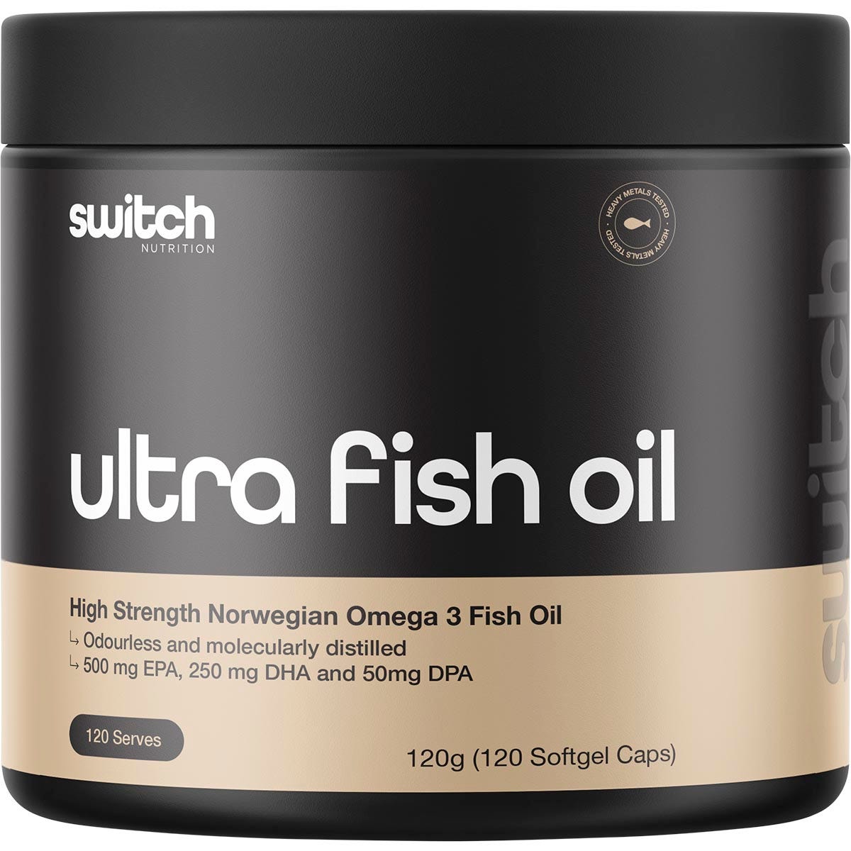 Switch Nutrition Ultra Fish Oil High Strength Norwegian Omega 3 120 Caps - Cutprice Online
