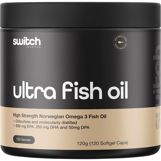 Switch Nutrition Ultra Fish Oil High Strength Norwegian Omega 3 120 Caps - Cutprice Online