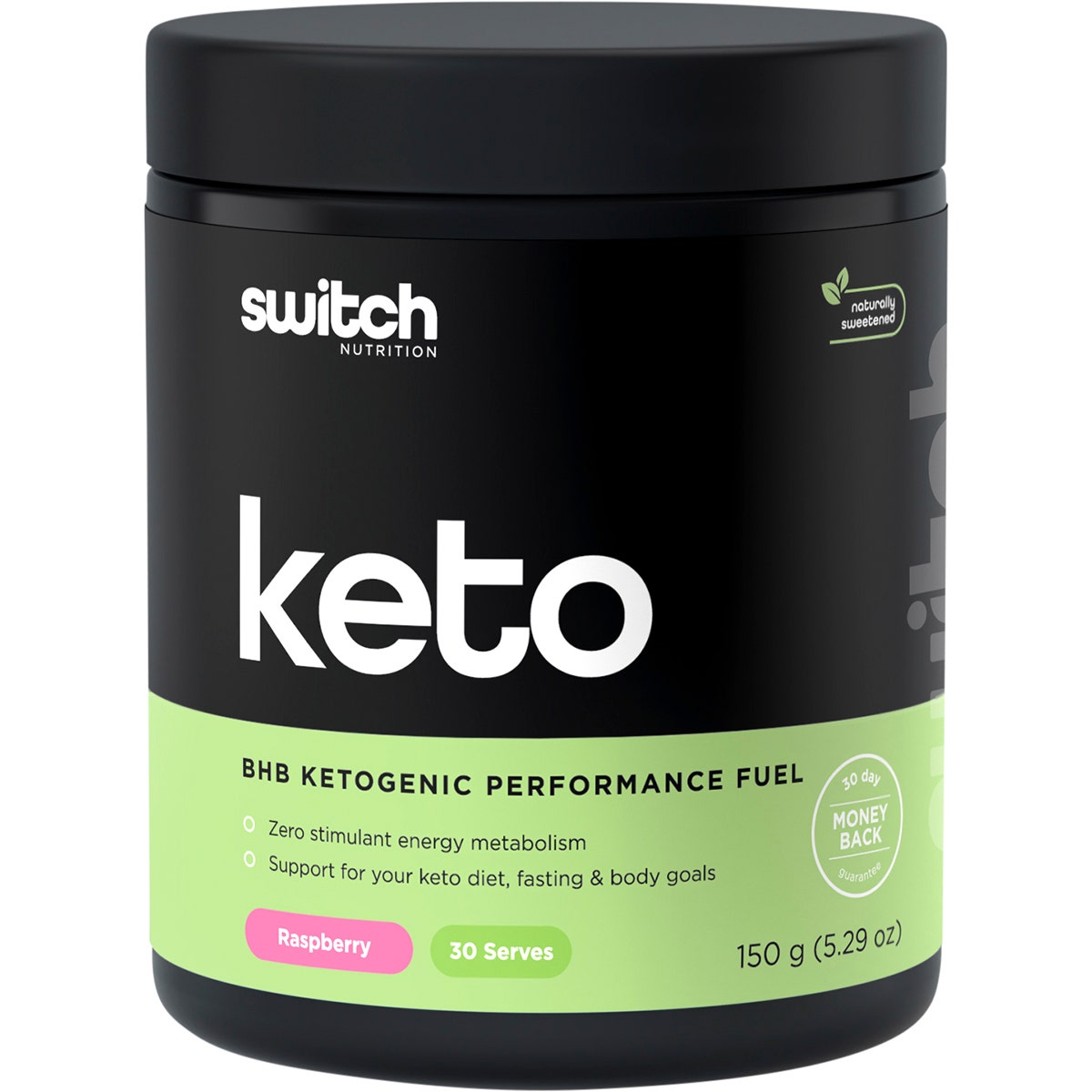 SWITCH NUTRITION Keto BHB Ketogenic Performance Fuel Raspberry 150g Switch Nutrition