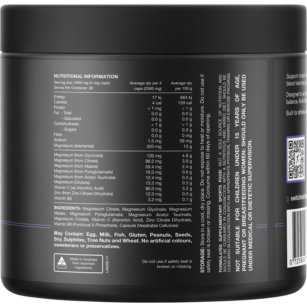Switch Nutrition Multi-Mag Perform 120 Caps - Cutprice Online