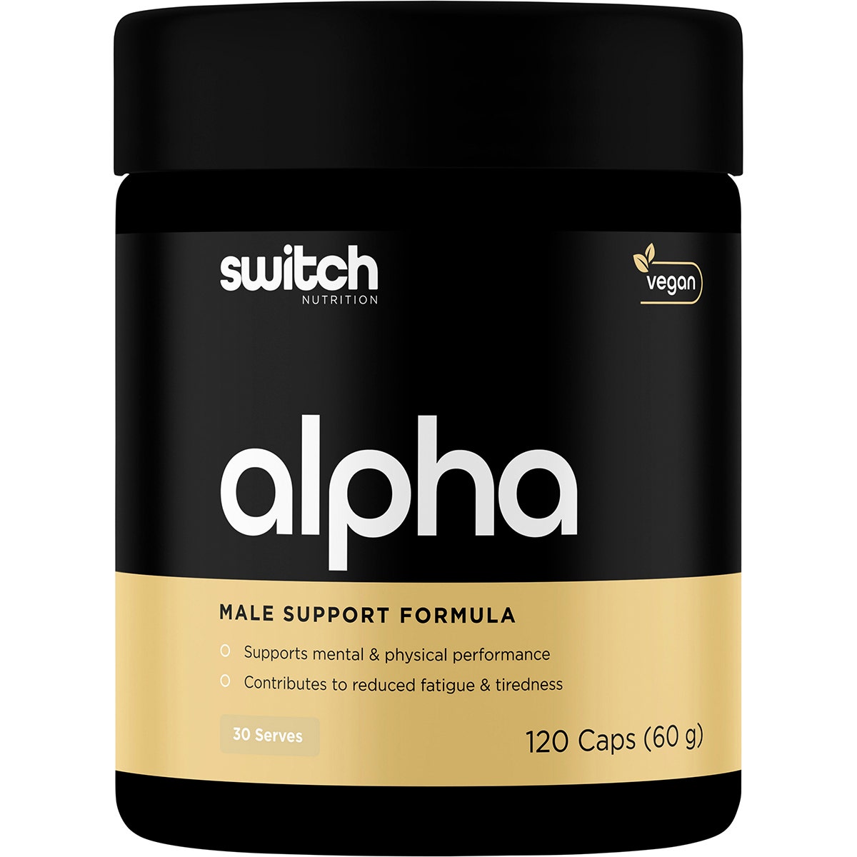 SWITCH NUTRITION Alpha Male Support Formula 120 Caps Switch Nutrition