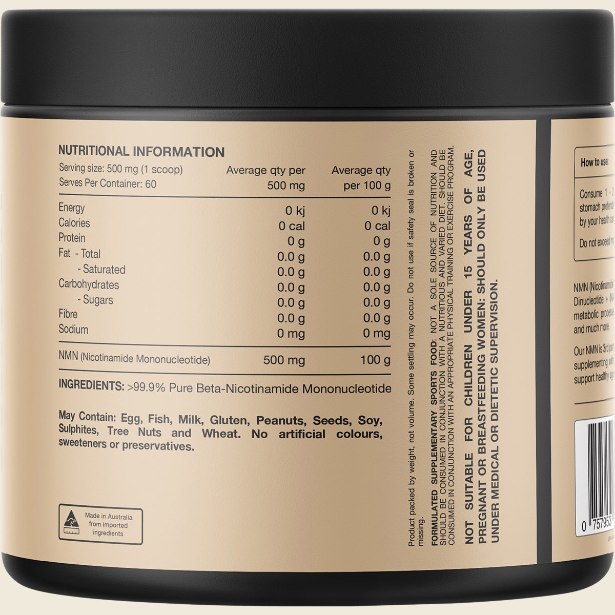 SWITCH NUTRITION NMN Pure Nicotinamide Mononucleotide Powder 30g