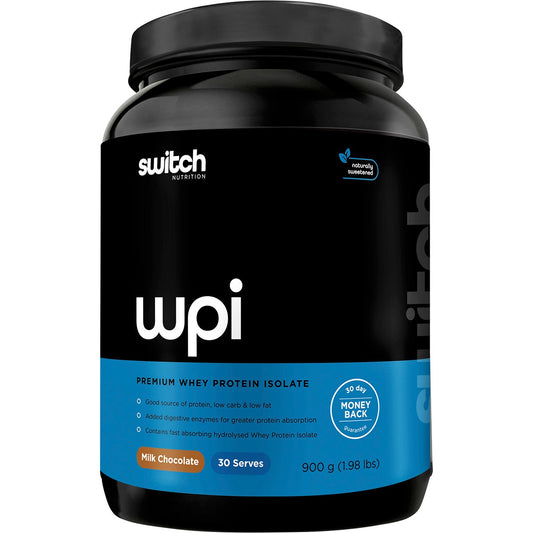 SWITCH NUTRITION WPI Premium Whey Protein Isolate Milk Chocolate 900g Switch Nutrition