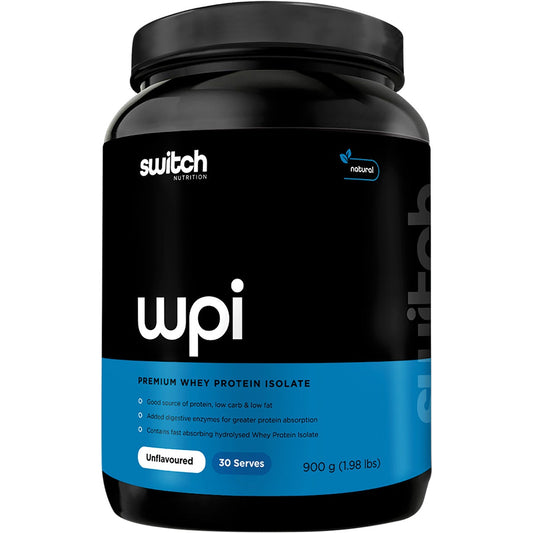 Switch Nutrition WPI Premium Whey Protein Isolate Unflavoured 900g - Cutprice Online