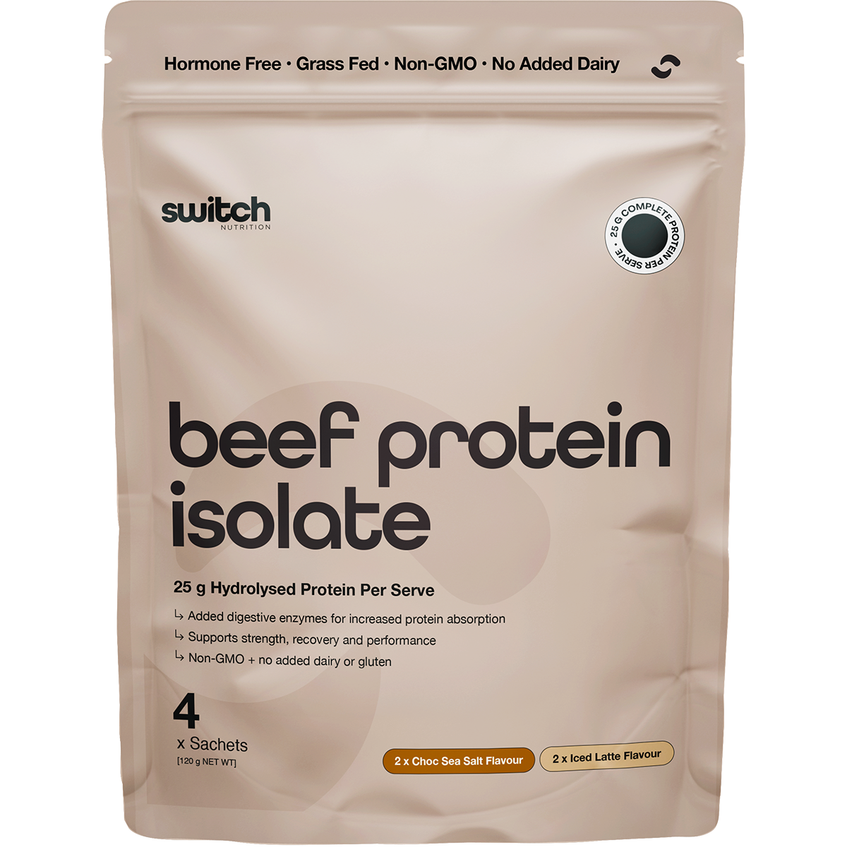 Switch Nutrition Beef Protein Isolate Sample Pouch 30g x 4 Pack