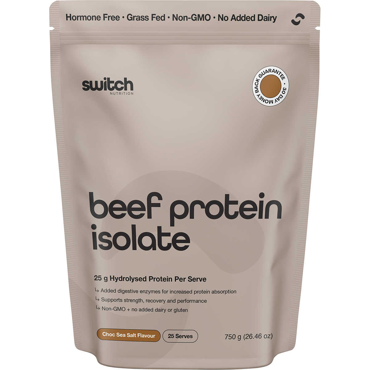 Switch Nutrition Beef Protein Isolate Chocolate Sea Salt 750g