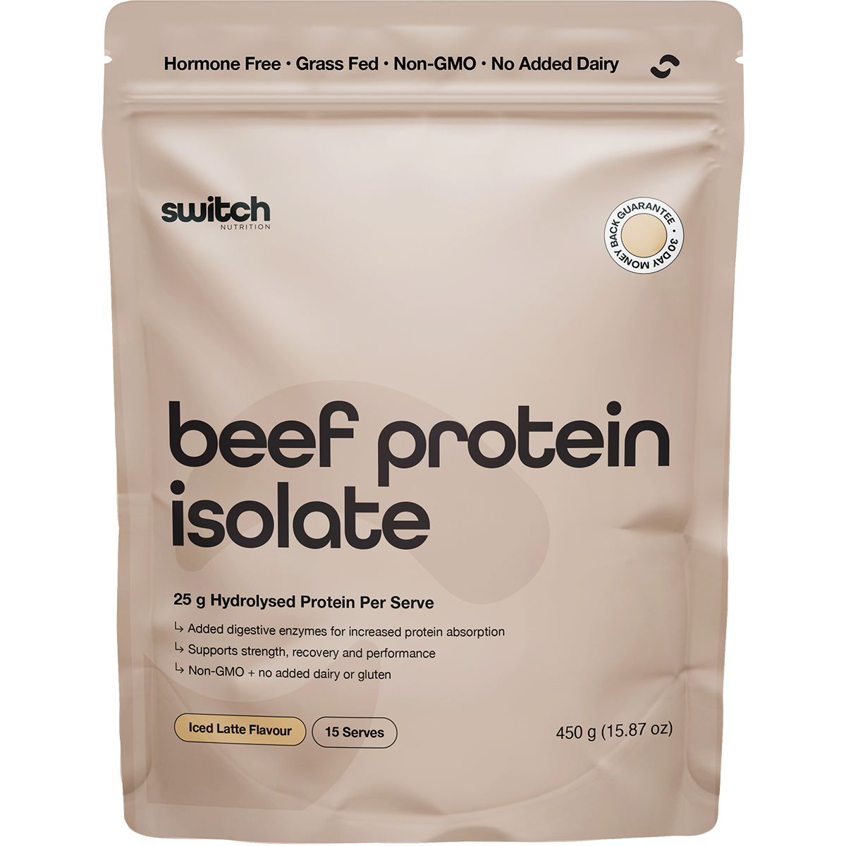 Switch Nutrition Beef Protein Isolate Iced Latte 450g