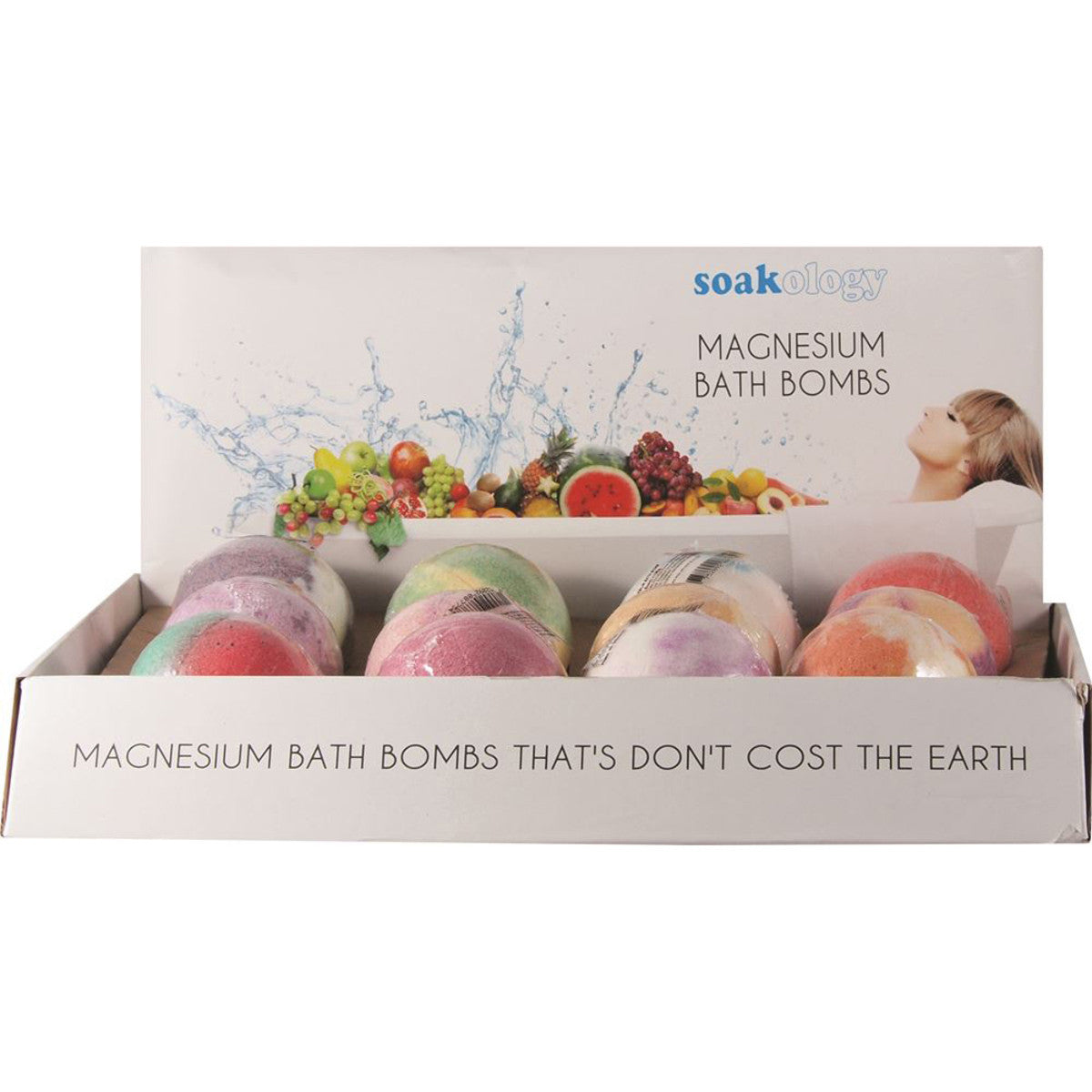 Saltco Soakology Magnesium Bath Bomb Mixed 130g(Pack of 12) - Cutprice Online