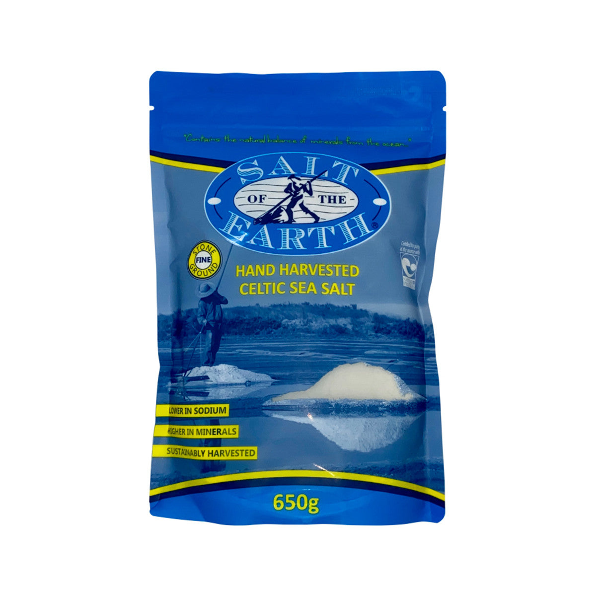 Salt Of The Earth Hand Harvested Celtic Sea Salt Fine 650g - Cutprice Online