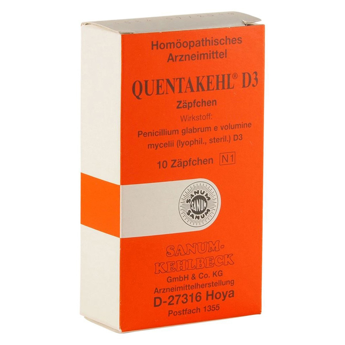 Sanum Quentakehl (D3) Suppositories x 10 Pack - Cutprice Online