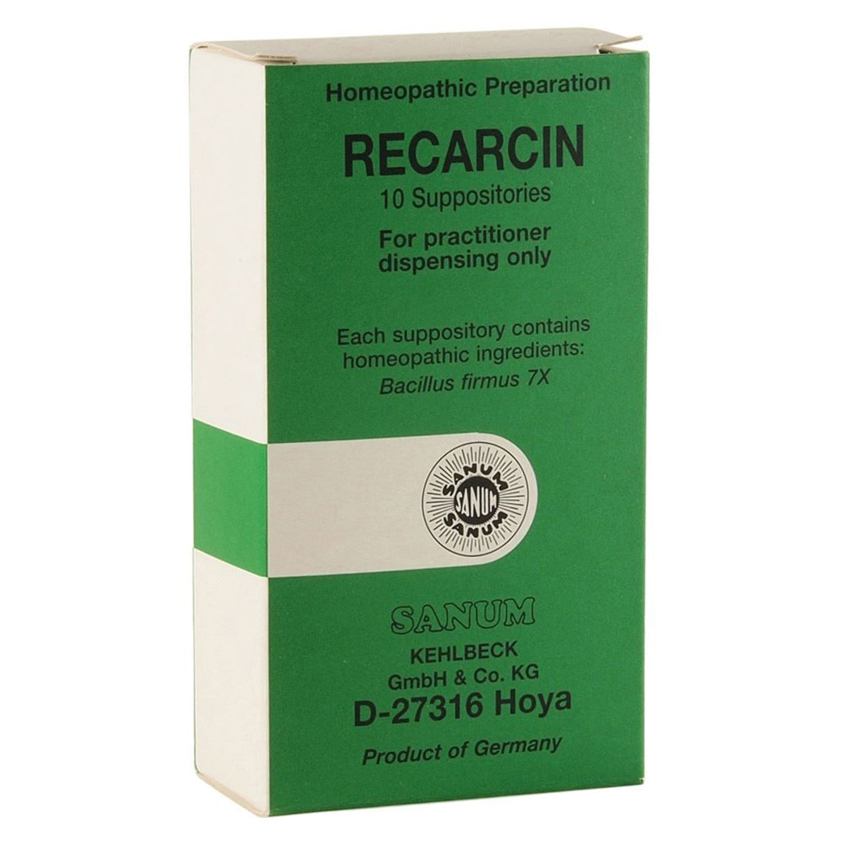 Sanum Recarcin 7x Suppositories x 10 Pack - Cutprice Online